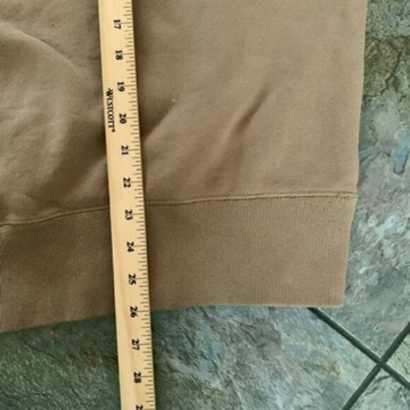 Nike sportswear Classic Fleece Crew Sweatshirt Tan Men’s Large Pullover Workout - Picture 6 of 6